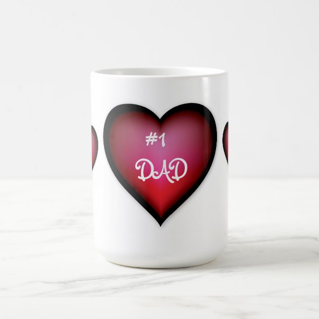 Taza De Café Mug/#1 Papá con el corazón (Centro)