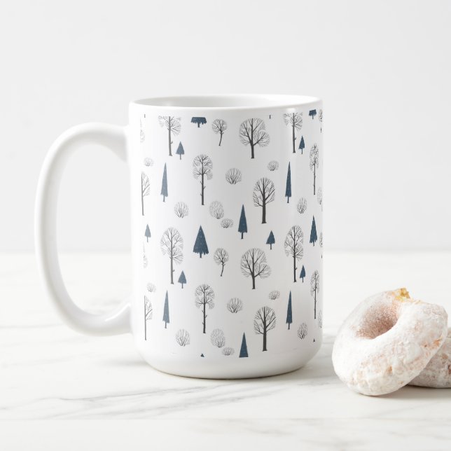 Taza De Café Mug (443 ml) - Winter Pattern (Con donut)
