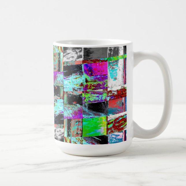 Taza De Café Mug – Abstract Grid (Derecha)