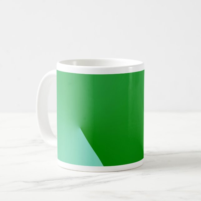 Taza De Café Mug abstracta geométrica de ángulo verde (Anverso izquierdo)