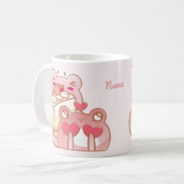 Taza De Café Mug adorable frogs sharing a cake
