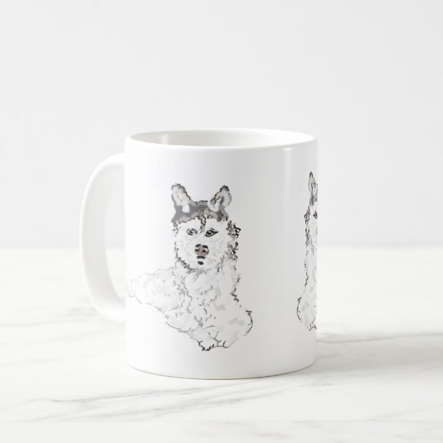 Taza De Café Mug: Alaskan Husky (Anverso izquierdo)