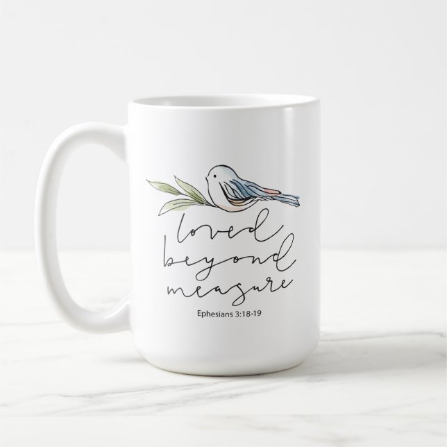 Taza De Café Mug - Amado más allá de la medida (escritura) (Izquierda)