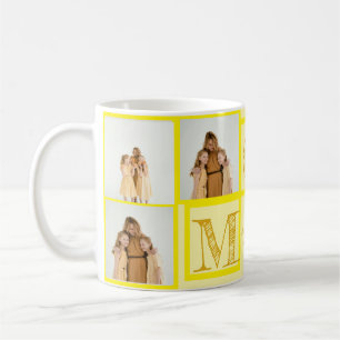 Taza De Café Mug amarilla personalizada - Foto y texto Personal