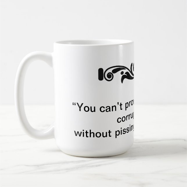 Taza De Café Mug Ant-Corruption (Izquierda)