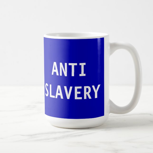 Taza De Café Mug Anti Slavery Blue (Derecha)