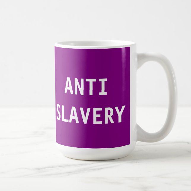 Taza De Café Mug Anti Slavery Purple (Derecha)