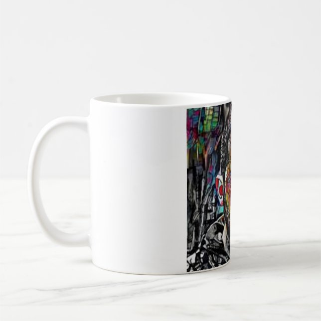 Taza De Café Mug art abstrait Zelensky (Izquierda)