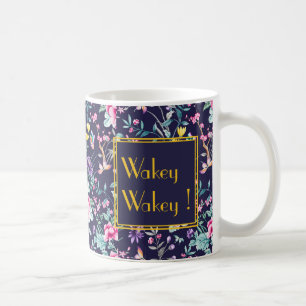 Taza De Café Mug Art Deco personalizado con diseño floral