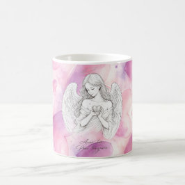Taza De Café Mug avec ange et cœur – Cadeau amour éternel