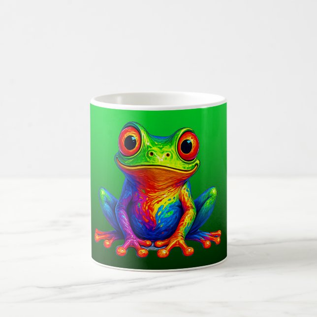 Taza De Café Mug avec une grenouille lumineuse. (Centro)