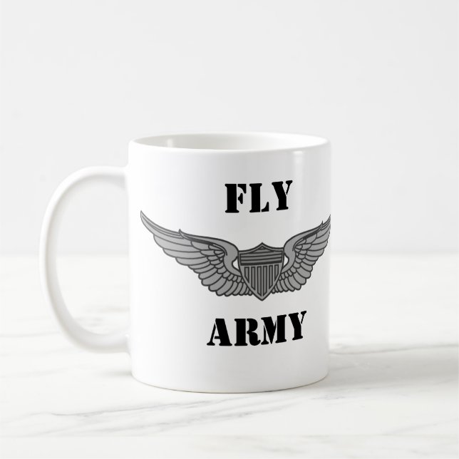 TAZA DE CAFÉ MUG AVIADOR CWO2 DEL EJÉRCITO DE GRIPE (Izquierda)