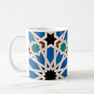 Taza De Café Mug azul marroquí