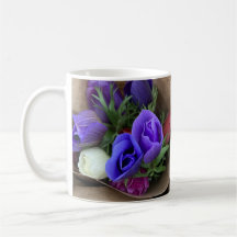 Mug. azul morado blanco