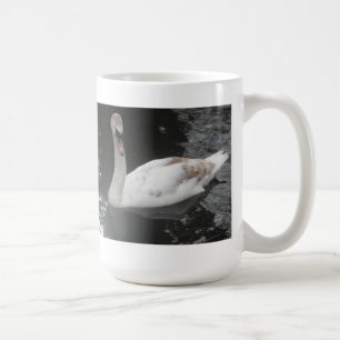 Taza De Café Mug Baby Swan Natación