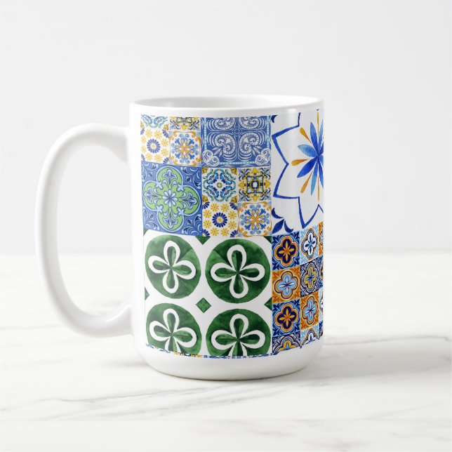 Taza De Café Mug. Baldosas portuguesas (Izquierda)