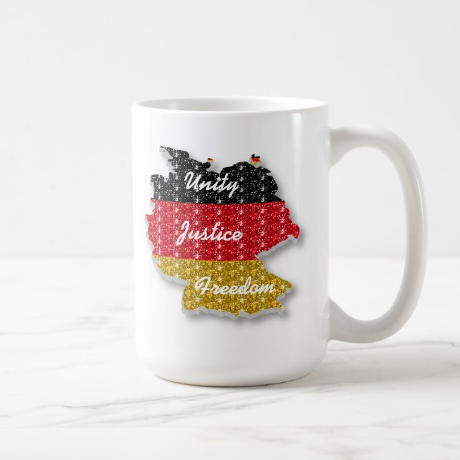 Taza De Café Mug Bandera Alemana Unidad Justicia Libertad (Derecha)