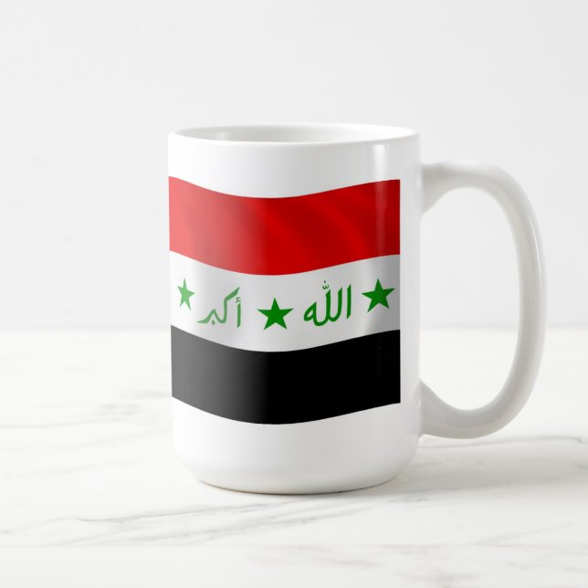 Taza De Café Mug Bandera de Iraq (Derecha)