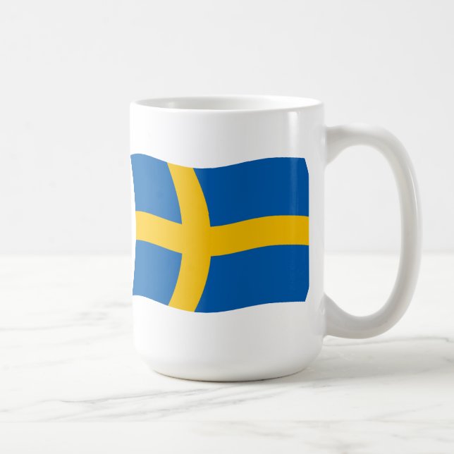 Taza De Café Mug Bandera de Suecia (Derecha)