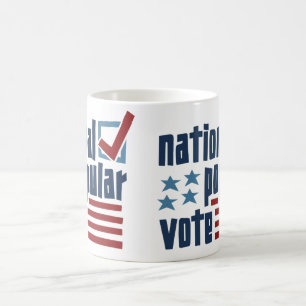 Taza De Café Mug. bandera nacional del voto popular