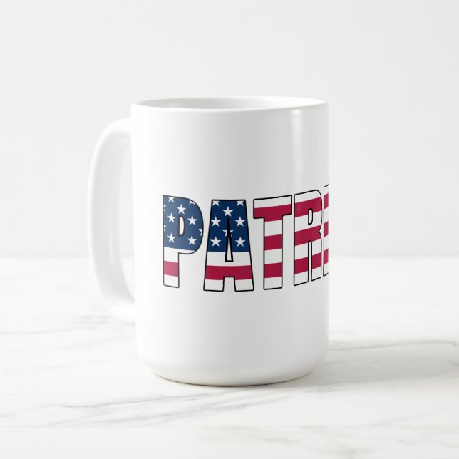 Taza De Café Mug Bandera Patriótica (Anverso izquierdo)
