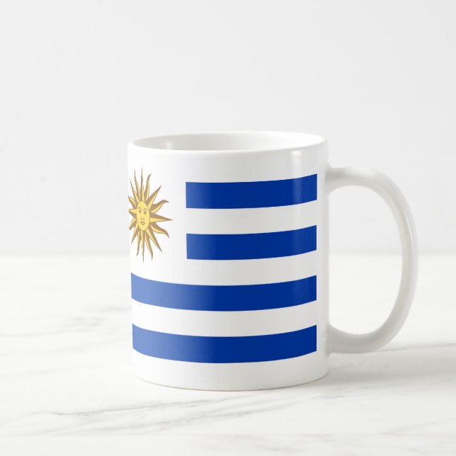 Taza De Café "Mug Bandera Uruguay - Cerámica del Orgullo Nacion (Derecha)