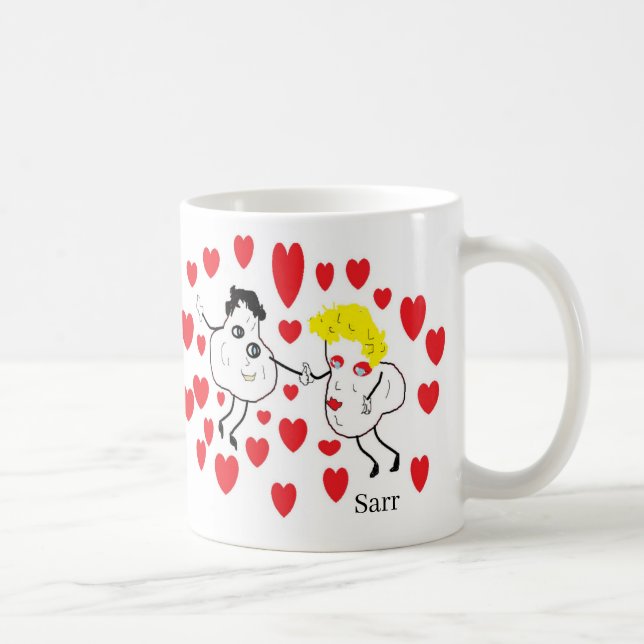 Taza De Café Mug: Besos de San Valentín (Derecha)
