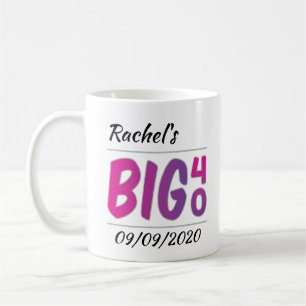 Taza De Café Mug "Big 40" femenina personalizada