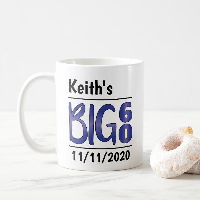 Taza De Café Mug "Big 60" masculino personalizado (Con donut)