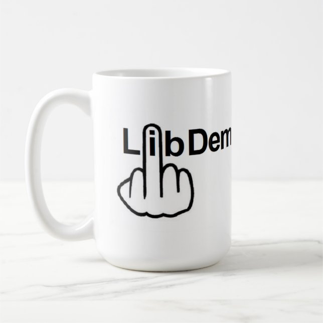 Taza De Café Mug Bird Flib Lib Dem Flip (Izquierda)