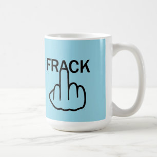 Taza De Café Mug Bird Flim Stop Fracking
