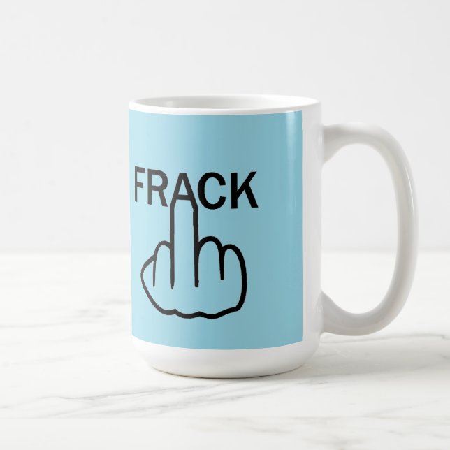 Taza De Café Mug Bird Flim Stop Fracking (Derecha)