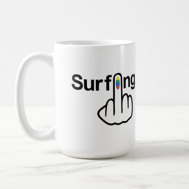 Taza De Café Mug Bird Fliping Surfing Flip (Izquierda)