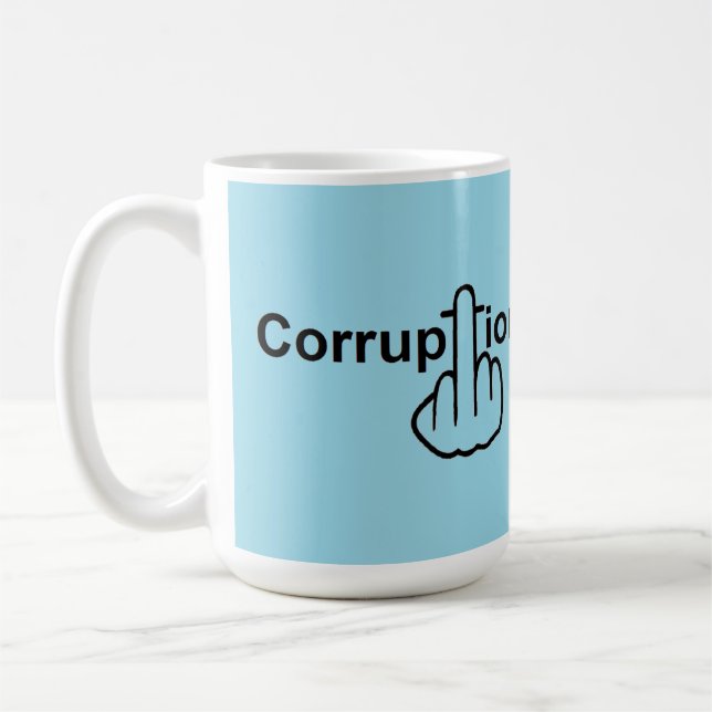 Taza De Café Mug Bird se hunde en la corrupción (Izquierda)