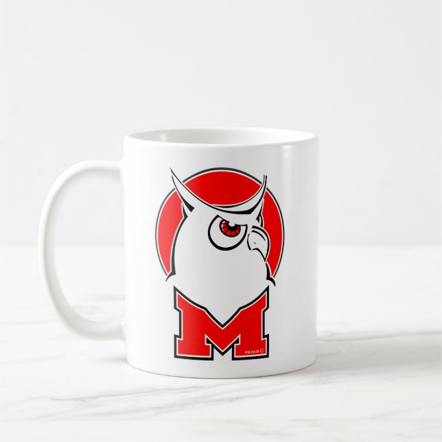Taza De Café Mug Blanca, Búho #1 (Izquierda)