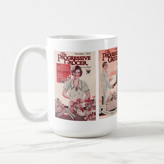 Taza De Café Mug blanca con arte de Emmett Watson (Izquierda)