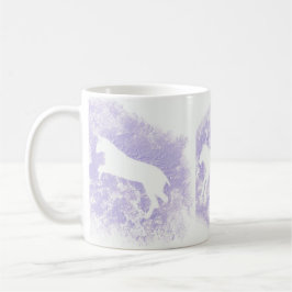 Taza De Café Mug blanca con diseño de caballos
