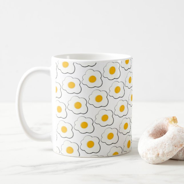 Taza De Café Mug blanca de huevo (Con donut)