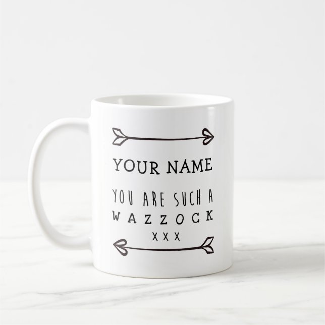 Taza De Café Mug blanca personalizada - Wazzock - Gracioso Mug (Izquierda)