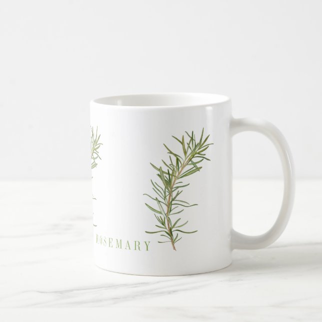 Taza De Café Mug blanco ROSEMARY FRESCA (Derecha)
