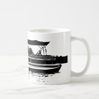 Taza De Café Mug blanco y negro para propietarios de botes de p