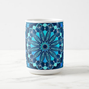 Taza De Café Mug Blue Mandala