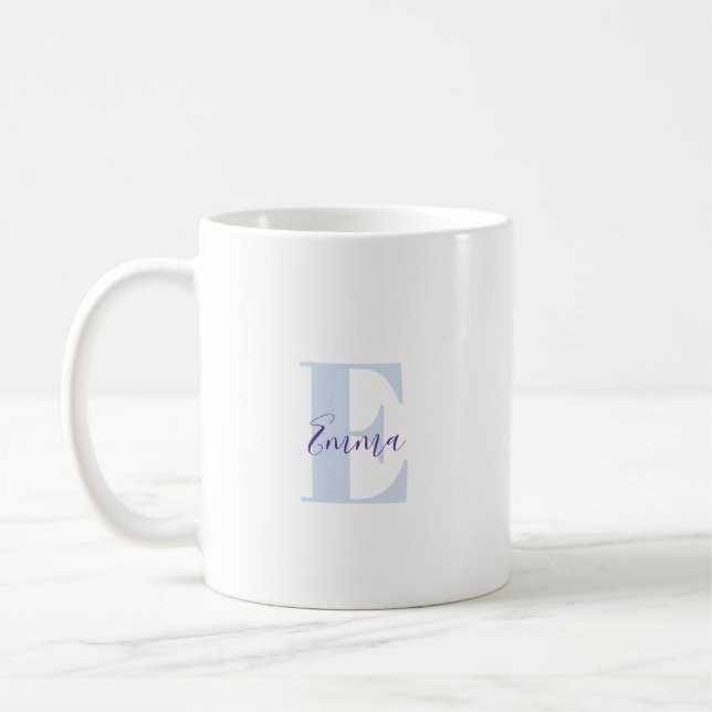 Taza De Café Mug brillante fresca con monograma Inspirador (Izquierda)