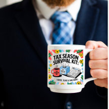 Mug: Café, lágrimas y formas 1040 para sobrevivir