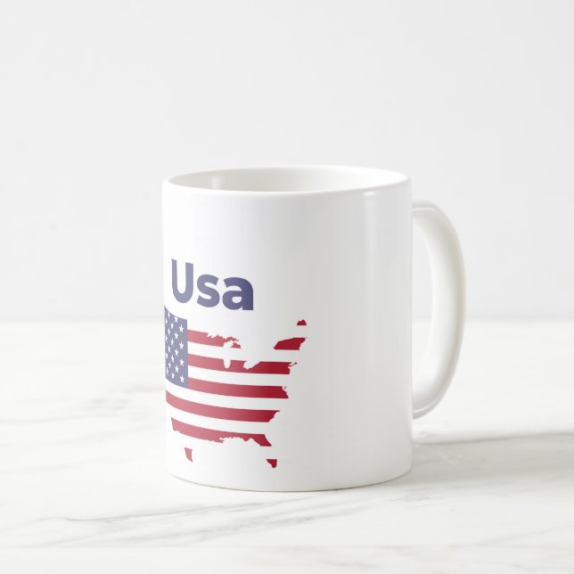 Taza De Café Mug cafés flag usa new desgin  (Anverso derecho)