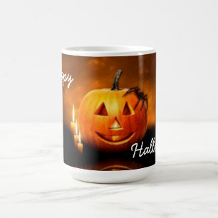 Taza De Café Mug/Calabaza de Halloween feliz y Spider