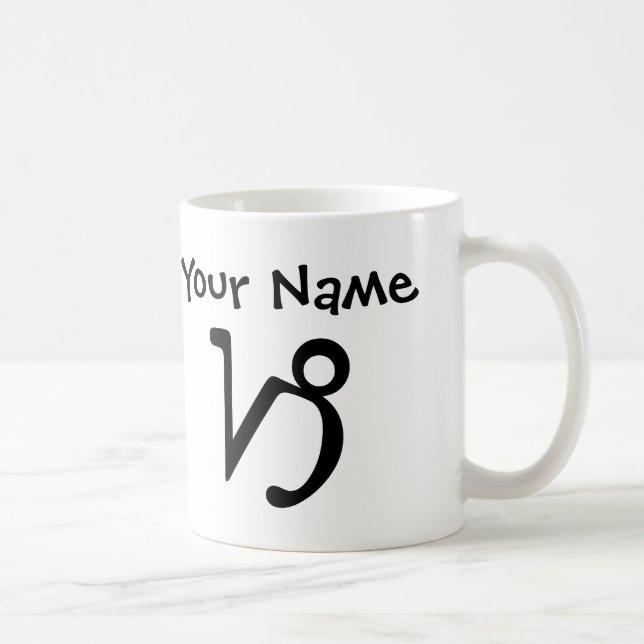 Taza De Café Mug Capricornio Personalizado - Zodiac Mug (Derecha)