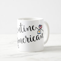 Mug cardíaca entrelazada argentina norteamericana