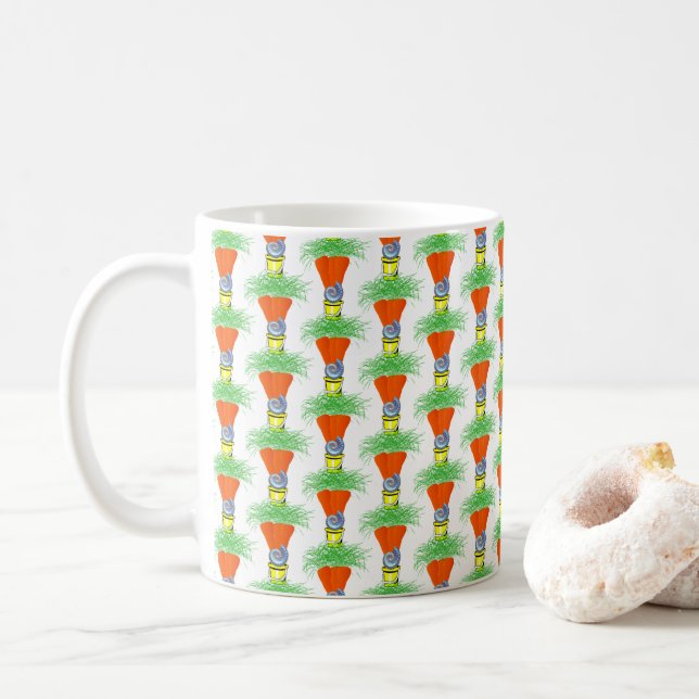 Taza De Café Mug Carrot Beach (Con donut)