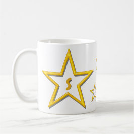 Taza De Café Mug - Carta con estrellas amarillas